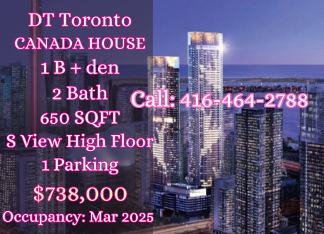 1 + Den bedrooms 2 baths house For Sale By Owner in Oakville Ontario