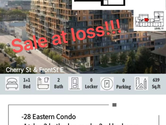 1 + Den bedrooms 2 baths house For Sale By Owner in Toronto Ontario